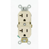20 Amp Commercial Grade Duplex Outlet, White - Super Arbor