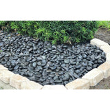 Rain Forest 20 lb. Grade A Black Polished Pebbles 1 in. to 2 in. - Super Arbor