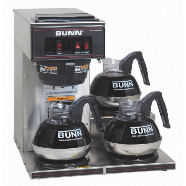 VP17-3 3L 12-Cup Commercial Coffee Maker, 3 Lower Warmers, 13300.0003