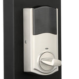 Z-Wave SmartCode Touchscreen Satin Nickel Single Cylinder Electronic Deadbolt featuring Tustin Hall/Closet Lever - Super Arbor