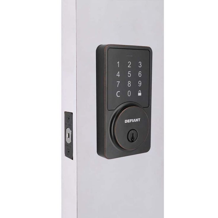 Defiant Square Aged Bronze Smart Wi-Fi Deadbolt Powered by Hubspace