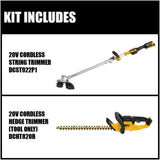 DEWALT 20V MAX Brushless Cordless String Trimmer with Bonus 22 in. 20V MAX Hedge Trimmer (Tool Only) - Super Arbor
