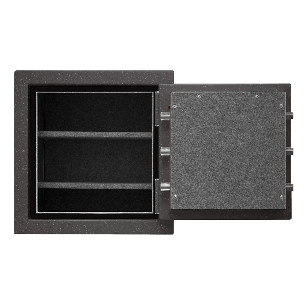 3.3 cu. ft. All Steel Burglary and Fire Safe with Electronic Lock, Hammered Grey - Super Arbor