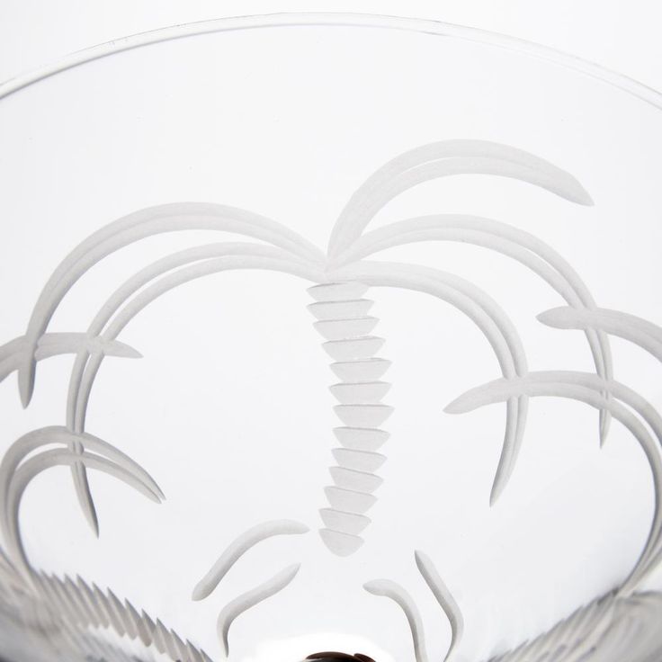 Palm Tree 10 oz. Clear Martini (Set of 4)
