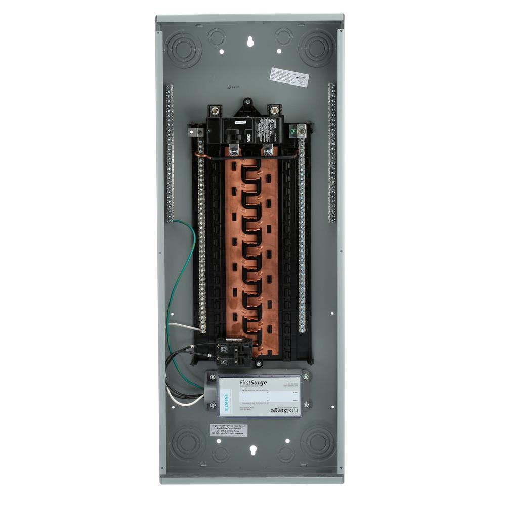 PL Series 200 Amp 40-Space 60-Circuit Main Breaker Load Center with 140kA FirstSurge Device Installed - Super Arbor