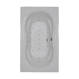 72 in. Acrylic Rectangular Drop-in Air Bathtub in White - Super Arbor