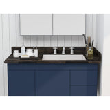 49 in. x 24 in. x 1 in. Acacia Vanity Top with Backsplash, Espresso - Super Arbor