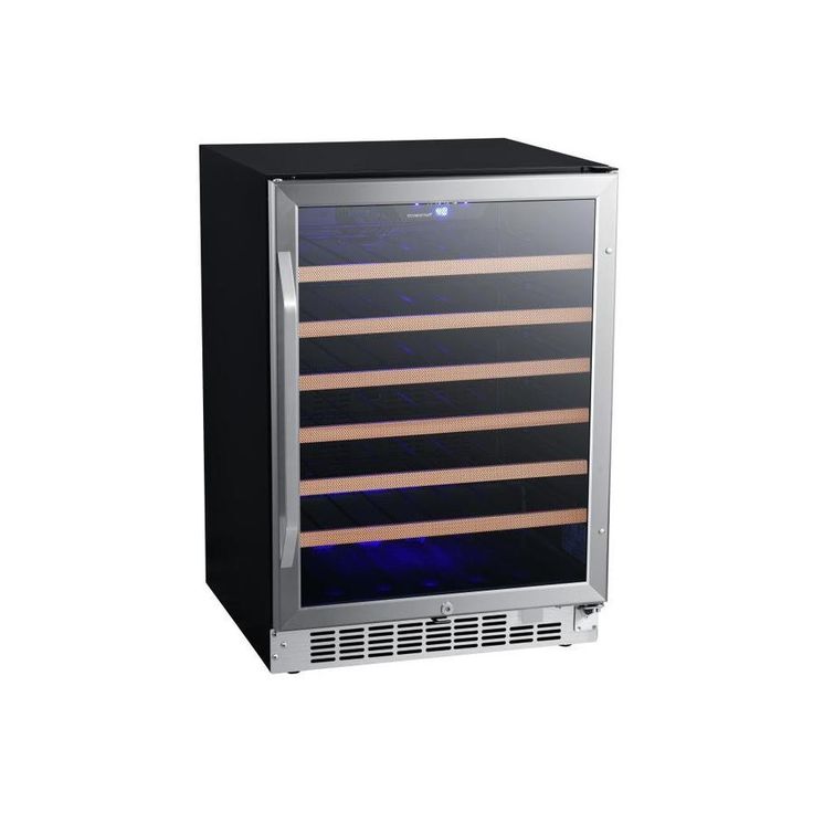 EdgeStar 53-Bottle Capacity Stainless Steel Built-In/Freestanding Wine Chiller