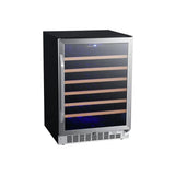 EdgeStar 53-Bottle Capacity Stainless Steel Built-In/Freestanding Wine Chiller