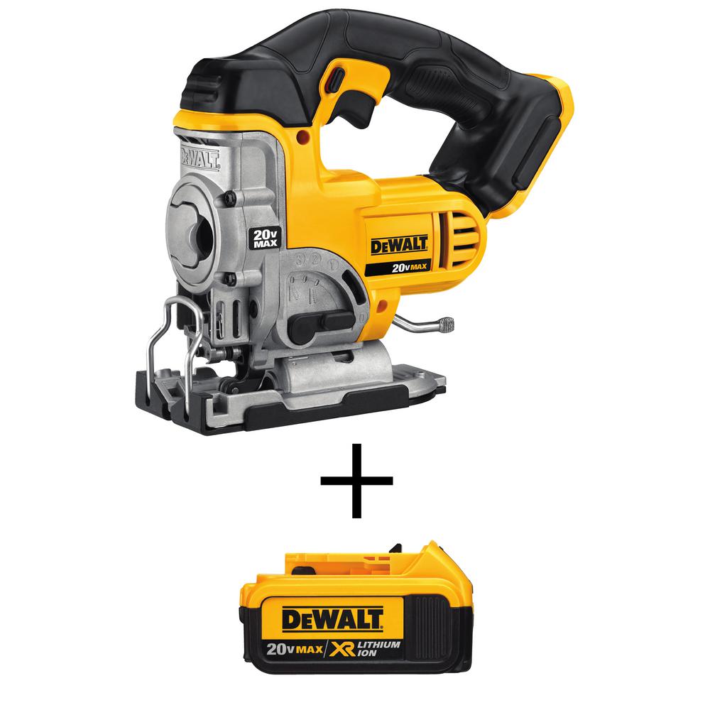 20-Volt MAX Lithium-Ion Cordless Jig Saw Kit with Battery 4Ah, Charger and Bag