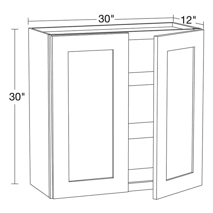Home Decorators Collection Newport 30 in. W x 12 in. D x 30 in. H Assembled Plywood Wall Kitchen Cabinet in Blended Cream with Soft Close