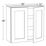 Home Decorators Collection Newport 30 in. W x 12 in. D x 30 in. H Assembled Plywood Wall Kitchen Cabinet in Deep Onyx with Soft Close