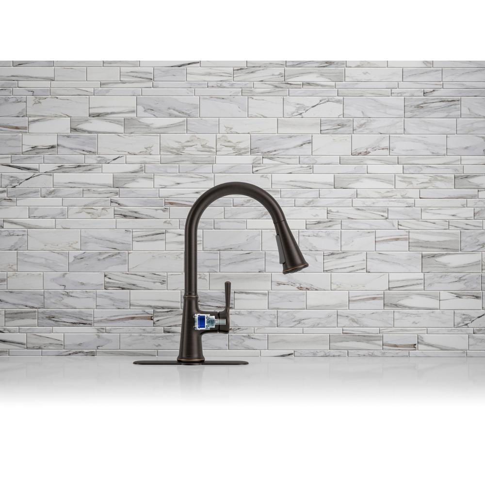 Tyne Single-Handle Pull-Down Sprayer Kitchen Faucet in Oil-Rubbed Bronze - Super Arbor