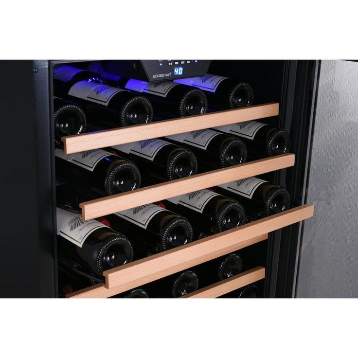 EdgeStar 53-Bottle Capacity Stainless Steel Built-In/Freestanding Wine Chiller