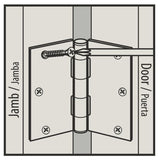 4 in. Satin Nickel 5/8 in. Radius Door Hinge