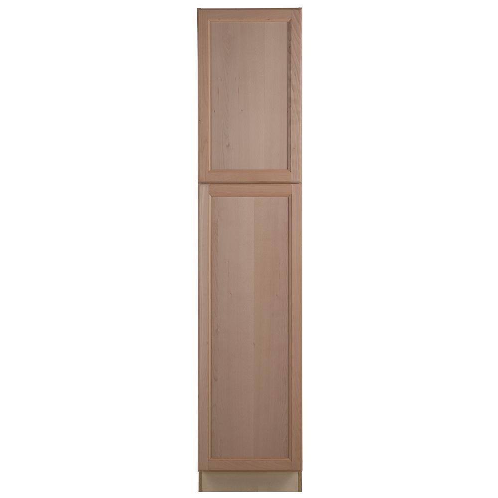 Easthaven Shaker Assembled 18x90x24 in. Frameless Pantry Cabinet in Unfinished Beech - Super Arbor