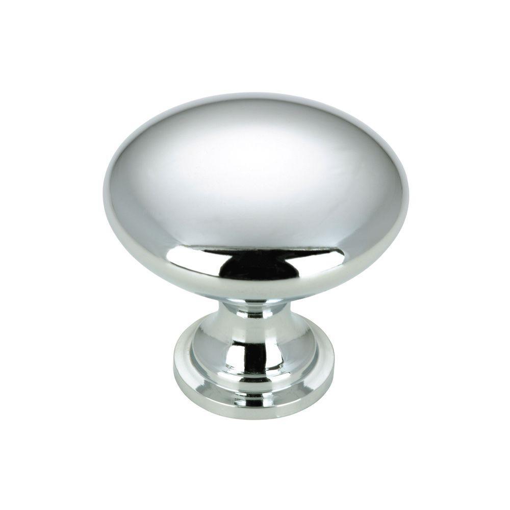 1-1/8 in. Brushed Nickel Contemporary and Modern Knob - Super Arbor