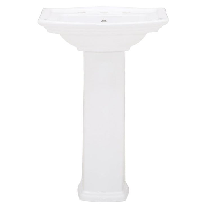 Washington 550 Vitreous China Pedestal Combo Bathroom Sink in White