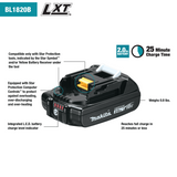 Makita 18V LXT Lithium‑Ion Compact Battery Pack 2.0Ah with Fuel Gauge (2‑Pack)