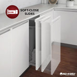 Rev-A-Shelf 35-Quart Plastic Soft Close Pull Out Trash Can