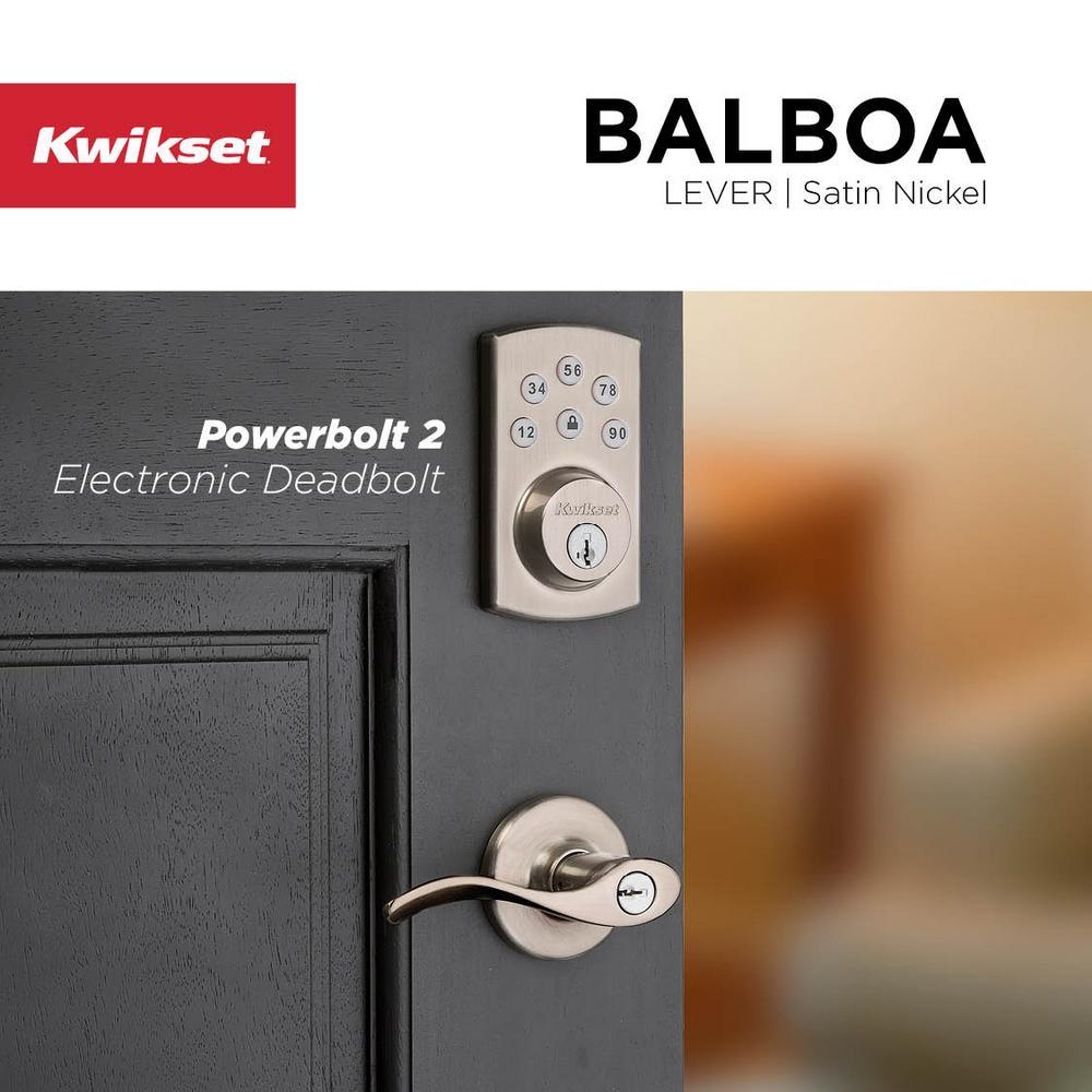 Balboa Satin Nickel Exterior Entry Door Lever - Super Arbor
