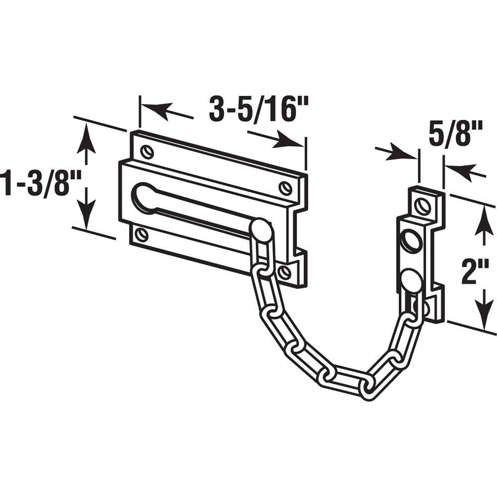 Satin Nickel, Chain Door Guard - Super Arbor