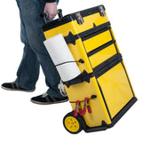 22.5 in. Rolling Stacking Portable Metal Trolley Tool Box - Super Arbor