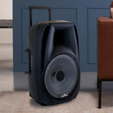 15 in. Portable Bluetooth Speaker with Sound/Volume Reactive Lights - Super Arbor