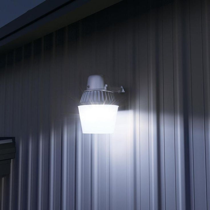 65-Watt Metallic Outdoor Fluorescent Security Wall and Area Light with Dusk to Dawn Photocell Sensor