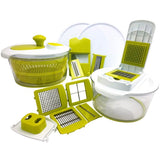 10-in-1 Multi-Use Salad Spinner with Slicer, Dicer and Chopper