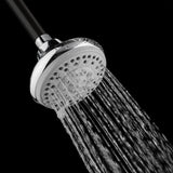 3-Spray 4 in. Single Wall Mount Fixed Adjustable Shower Head in Chrome - Super Arbor