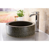 Black Iro Vessel Sink in Speckled Stone - Super Arbor