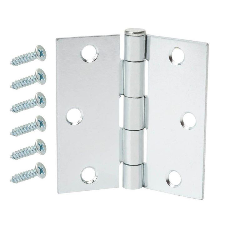 3 in. Satin Brass 5/8 in. Radius Door Hinge