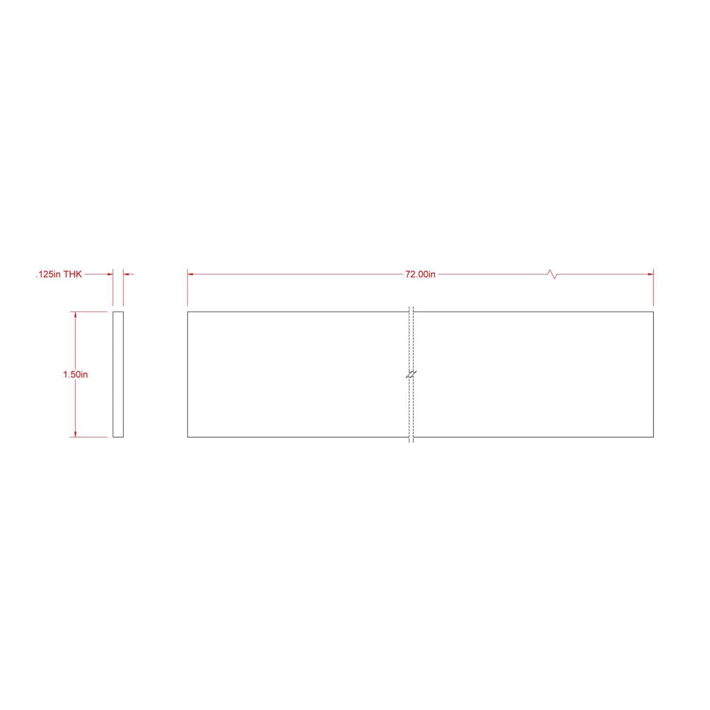 Boltmaster 0.125 in. x 1.5 in. x 6 ft. Weldable Aluminum Flat Bar, 1-Pack