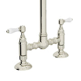 Rohl Country Kitchen Polished Nickel 2-Handle Deck-Mount Bridge Handle Kitchen Faucet