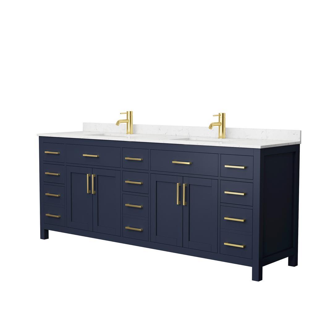 Beckett 54 in. W x 22 in. D Single Vanity in White with Cultured Marble Vanity Top in Carrara with White Basin - Super Arbor