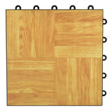 Greatmats Click Tile 12-1/8 in. x 12-1/8 in. Light Oak Interlocking Basement Plastic and Vinyl Tile (24-Pack) (24.5 sq. ft.)