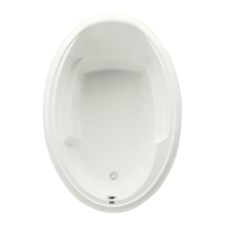 Ariel I 60 in. Acrylic Reversible Drain Oval Drop-In Soaking Bathtub in Biscuit