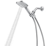 Genta 3-Spray 4 in. Single Wall Mount Handheld Adjustable Shower Head in Chrome - Super Arbor