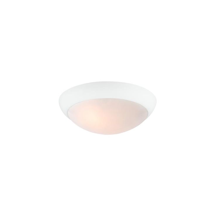 3-Light Rubberized White Hugger Ceiling Fan Light Kit