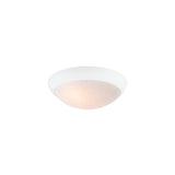 3-Light Rubberized White Hugger Ceiling Fan Light Kit