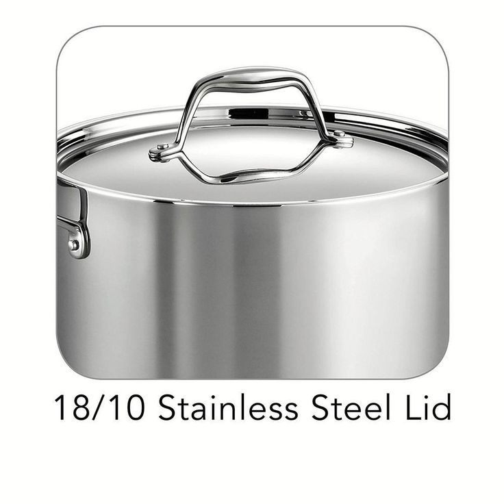 Gourmet Tri-Ply Clad 8 qt. Stainless Steel Stock Pot with Lid