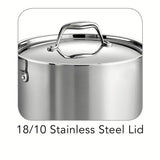 Gourmet Tri-Ply Clad 8 qt. Stainless Steel Stock Pot with Lid