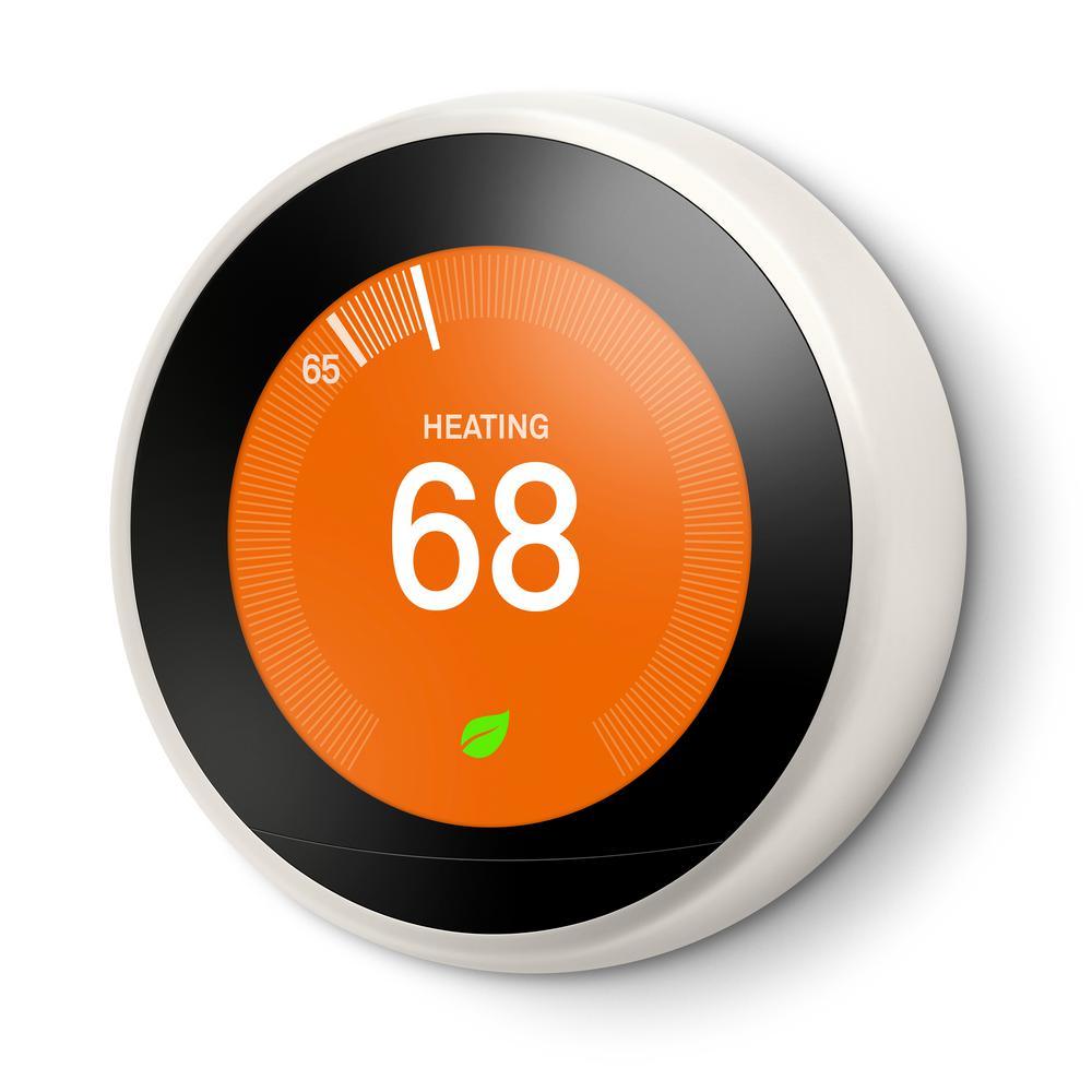 Nest Learning Thermostat 3rd Gen in White and Google Nest Temperature Sensor - Super Arbor