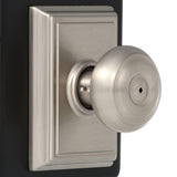Georgian Satin Nickel Privacy Bed/Bath Door Knob with Addison Trim - Super Arbor