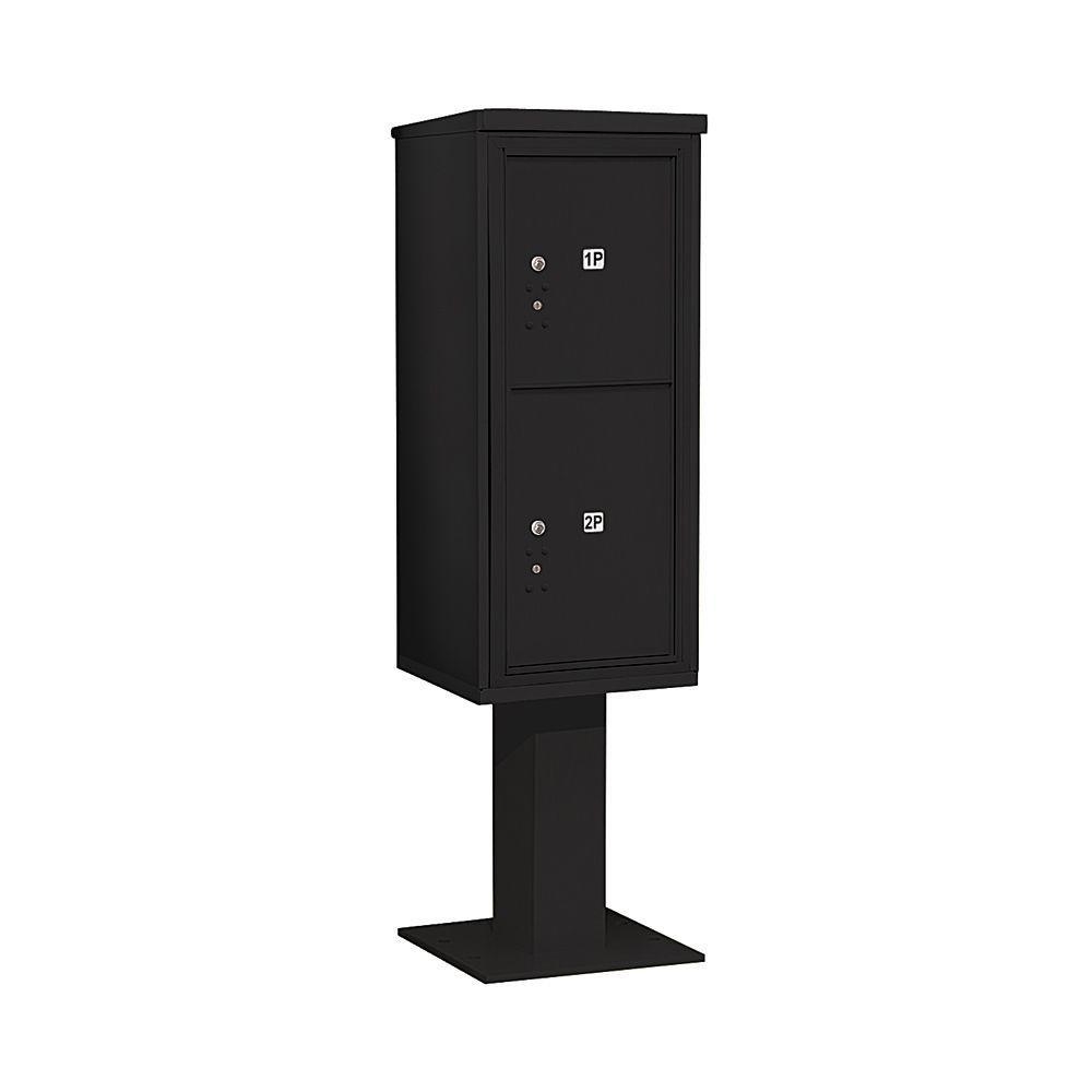 3400 Series Black Mount 4C Pedestal Mailbox with 20 MB1 Doors/2 PL - Super Arbor