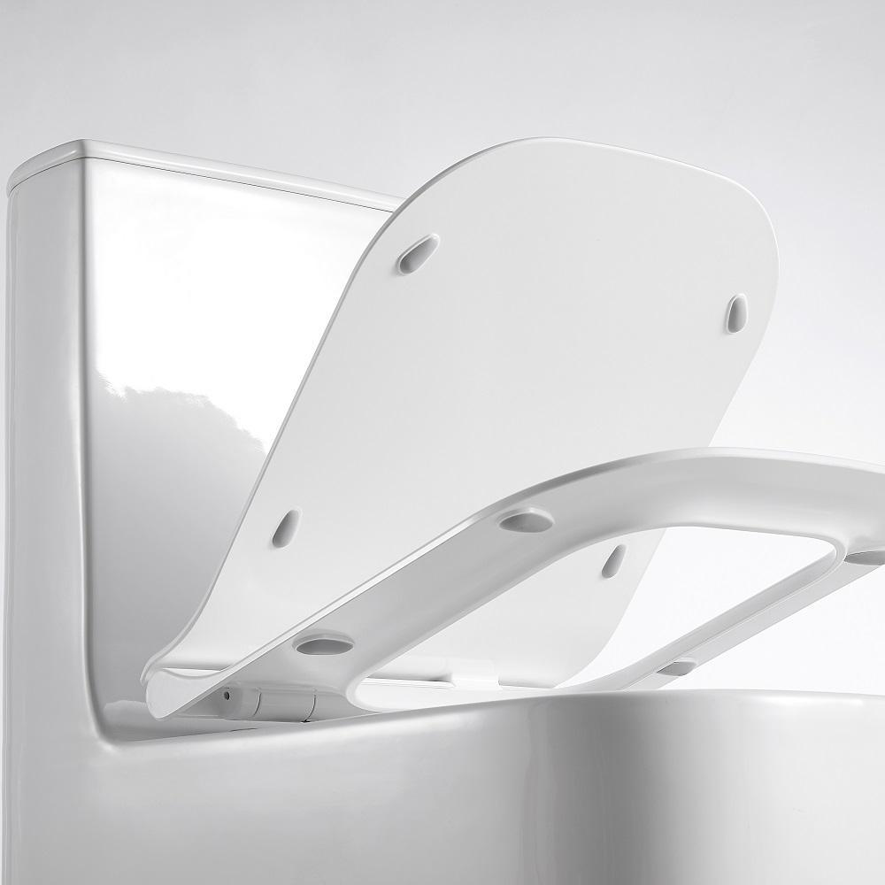 1-Piece 1.28 GPF Dual Flush High Efficiency Elongated Toilet in White, Seat Included - Super Arbor