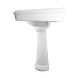 Darbyshire 33-1/2 in. Pedestal Combo Bathroom Sink in White with Overflow