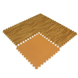 Greatmats Wood Grain Reversible Standard Wood/Tan 24 in. x 24 in. x 0.5 in. Foam Interlocking Floor Tile (Case of 25)