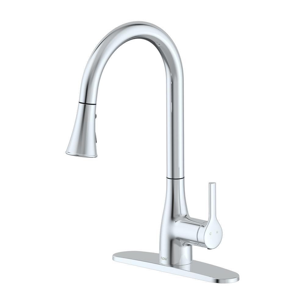Classic Series Single-Handle Standard Kitchen Faucet in Brushed Nickel - Super Arbor